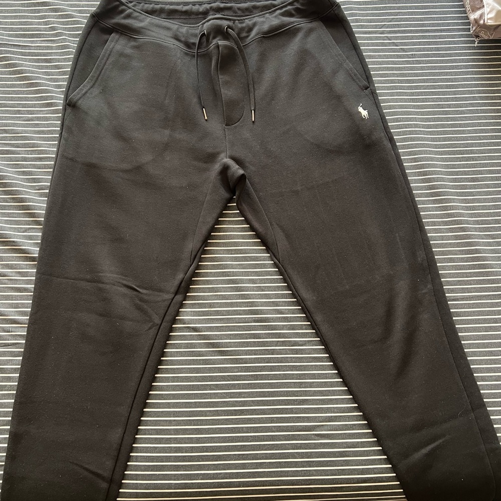 Polo by Ralph Lauren Black Men's Fleece Joggers with Drawstring